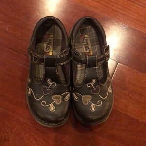 Girls brown shoes 12T sandals with buckle